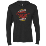 T-Shirts Vintage Black / X-Small I SURVIVED THE PARK Triblend Long Sleeve Hoodie Tee