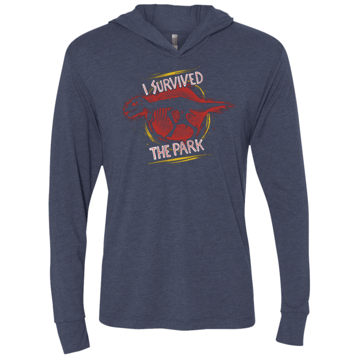 T-Shirts Vintage Navy / X-Small I SURVIVED THE PARK Triblend Long Sleeve Hoodie Tee