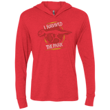 T-Shirts Vintage Red / X-Small I SURVIVED THE PARK Triblend Long Sleeve Hoodie Tee