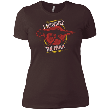 T-Shirts Dark Chocolate / X-Small I SURVIVED THE PARK Women's Premium T-Shirt