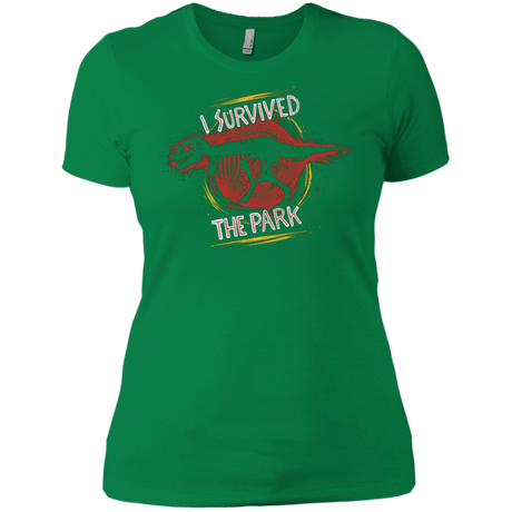 T-Shirts Kelly Green / X-Small I SURVIVED THE PARK Women's Premium T-Shirt