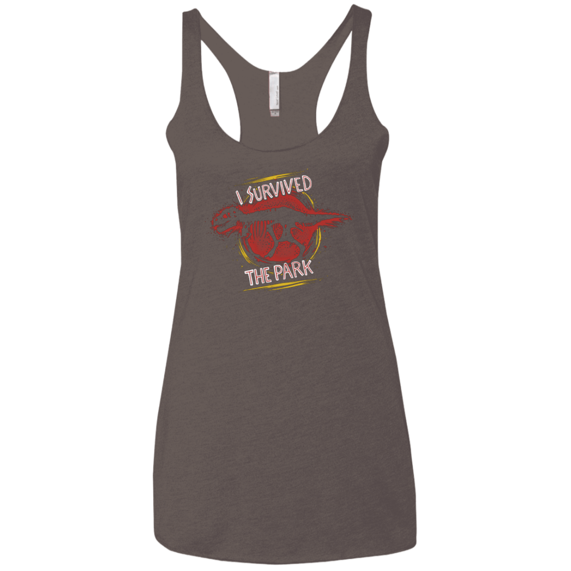 T-Shirts Macchiato / X-Small I SURVIVED THE PARK Women's Triblend Racerback Tank