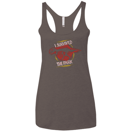 T-Shirts Macchiato / X-Small I SURVIVED THE PARK Women's Triblend Racerback Tank