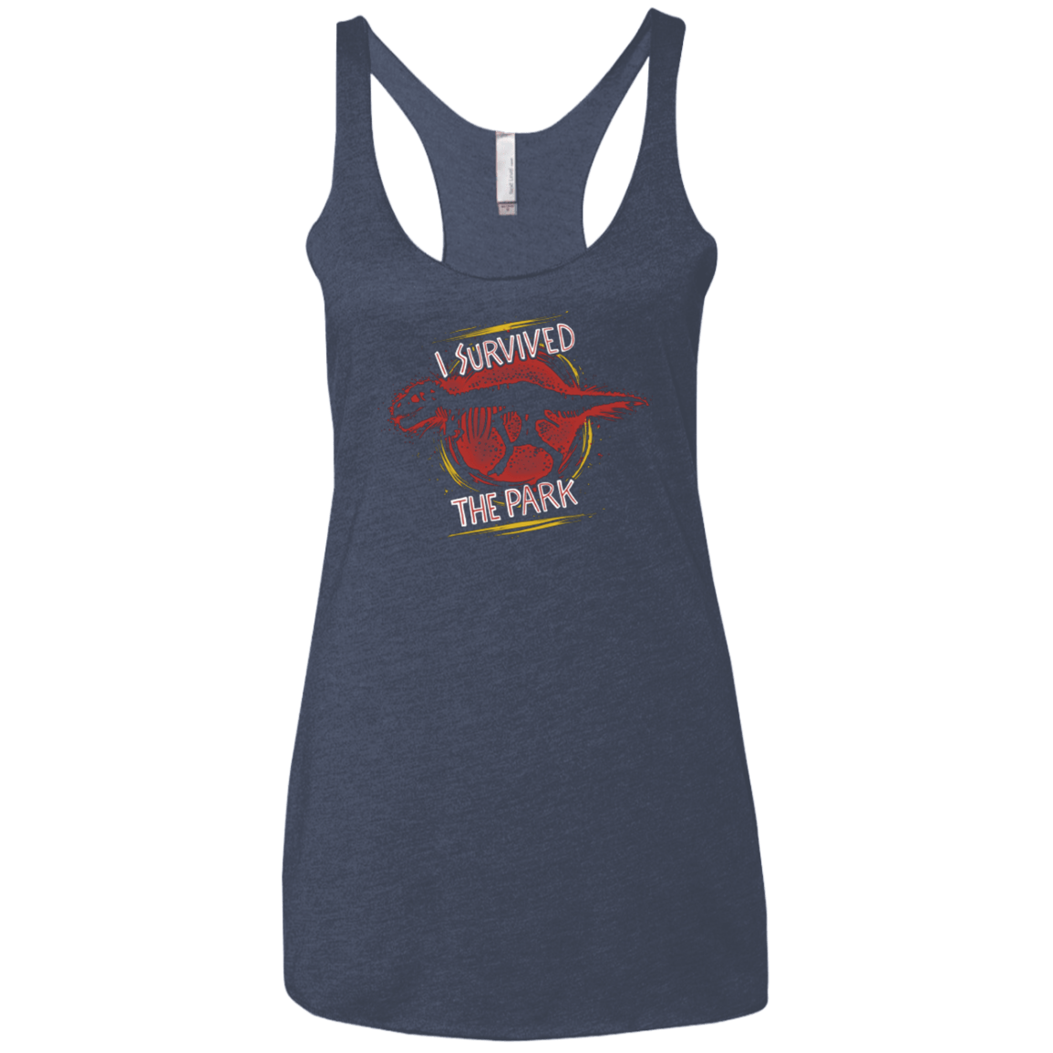 T-Shirts Vintage Navy / X-Small I SURVIVED THE PARK Women's Triblend Racerback Tank