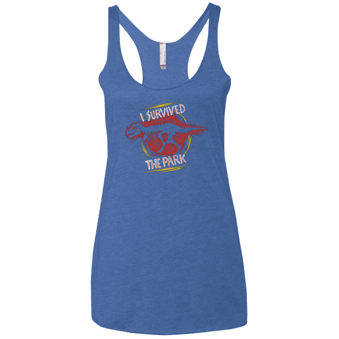 T-Shirts Vintage Royal / X-Small I SURVIVED THE PARK Women's Triblend Racerback Tank