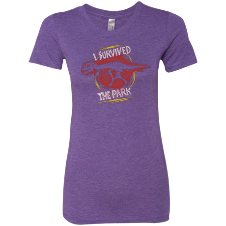T-Shirts Purple Rush / Small I SURVIVED THE PARK Women's Triblend T-Shirt
