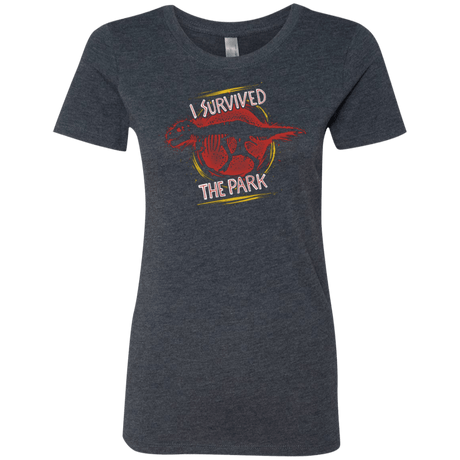 T-Shirts Vintage Navy / Small I SURVIVED THE PARK Women's Triblend T-Shirt