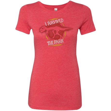 T-Shirts Vintage Red / Small I SURVIVED THE PARK Women's Triblend T-Shirt