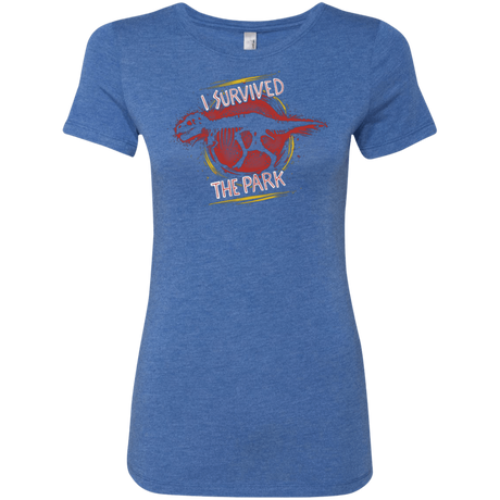 T-Shirts Vintage Royal / Small I SURVIVED THE PARK Women's Triblend T-Shirt