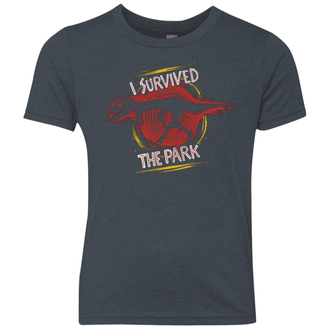 T-Shirts Vintage Navy / YXS I SURVIVED THE PARK Youth Triblend T-Shirt