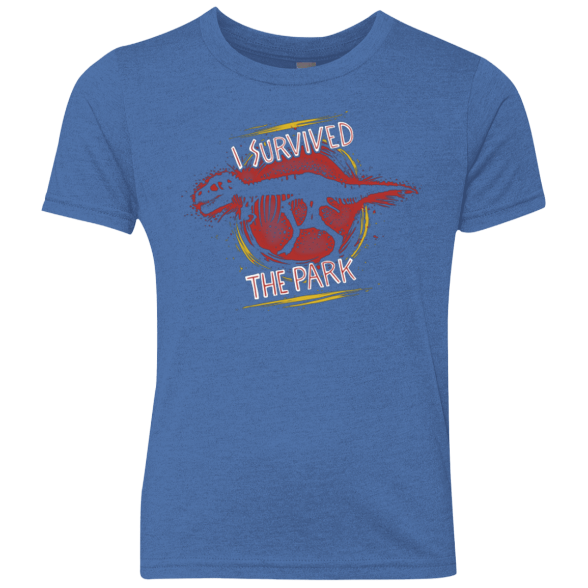 T-Shirts Vintage Royal / YXS I SURVIVED THE PARK Youth Triblend T-Shirt