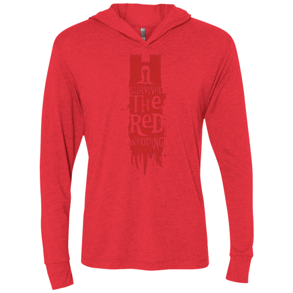 T-Shirts Vintage Red / X-Small I Survived the Red Wedding Triblend Long Sleeve Hoodie Tee