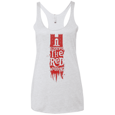 T-Shirts Heather White / X-Small I Survived the Red Wedding Women's Triblend Racerback Tank