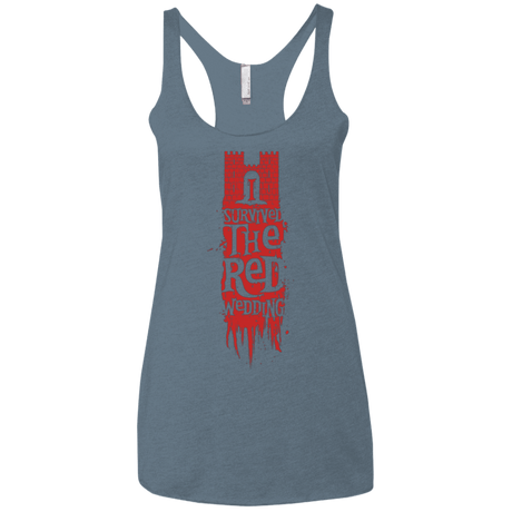 T-Shirts Indigo / X-Small I Survived the Red Wedding Women's Triblend Racerback Tank