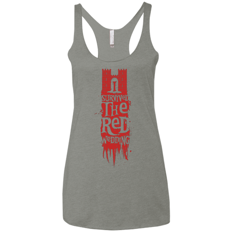 T-Shirts Venetian Grey / X-Small I Survived the Red Wedding Women's Triblend Racerback Tank