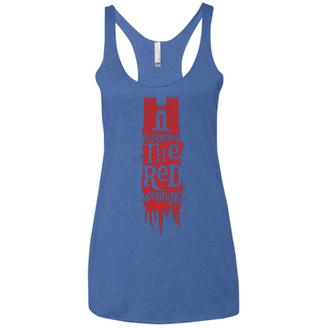 T-Shirts Vintage Royal / X-Small I Survived the Red Wedding Women's Triblend Racerback Tank