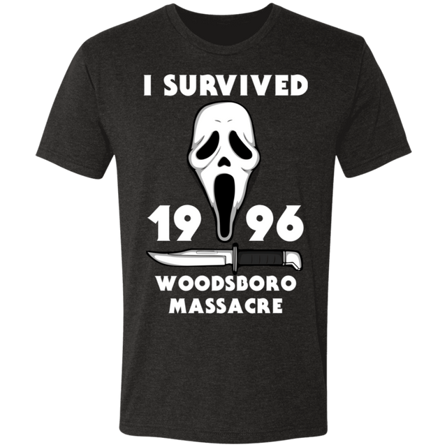 T-Shirts Vintage Black / S I Survived Woodsboro Massacre Men's Triblend T-Shirt
