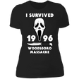 T-Shirts Black / X-Small I Survived Woodsboro Massacre Women's Premium T-Shirt