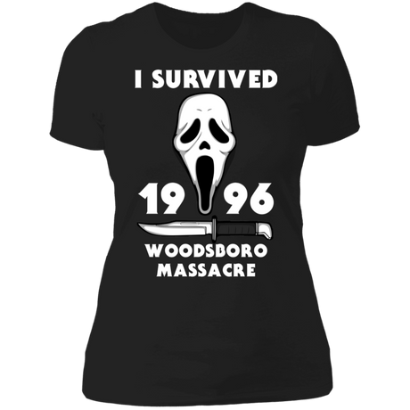 T-Shirts Black / X-Small I Survived Woodsboro Massacre Women's Premium T-Shirt