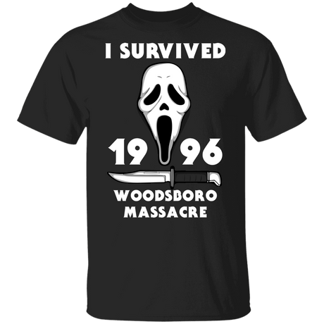 T-Shirts Black / YXS I Survived Woodsboro Massacre Youth T-Shirt