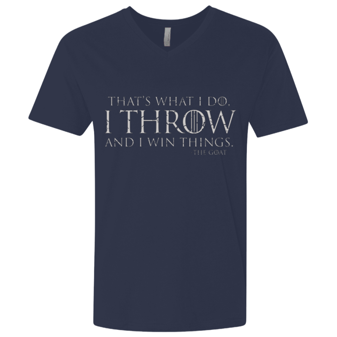 T-Shirts Midnight Navy / X-Small I Throw Men's Premium V-Neck