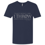 T-Shirts Midnight Navy / X-Small I Throw Men's Premium V-Neck