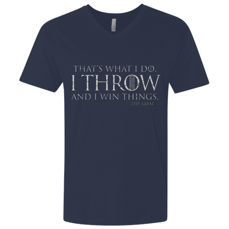 T-Shirts Midnight Navy / X-Small I Throw Men's Premium V-Neck