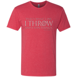 T-Shirts Vintage Red / Small I Throw Men's Triblend T-Shirt