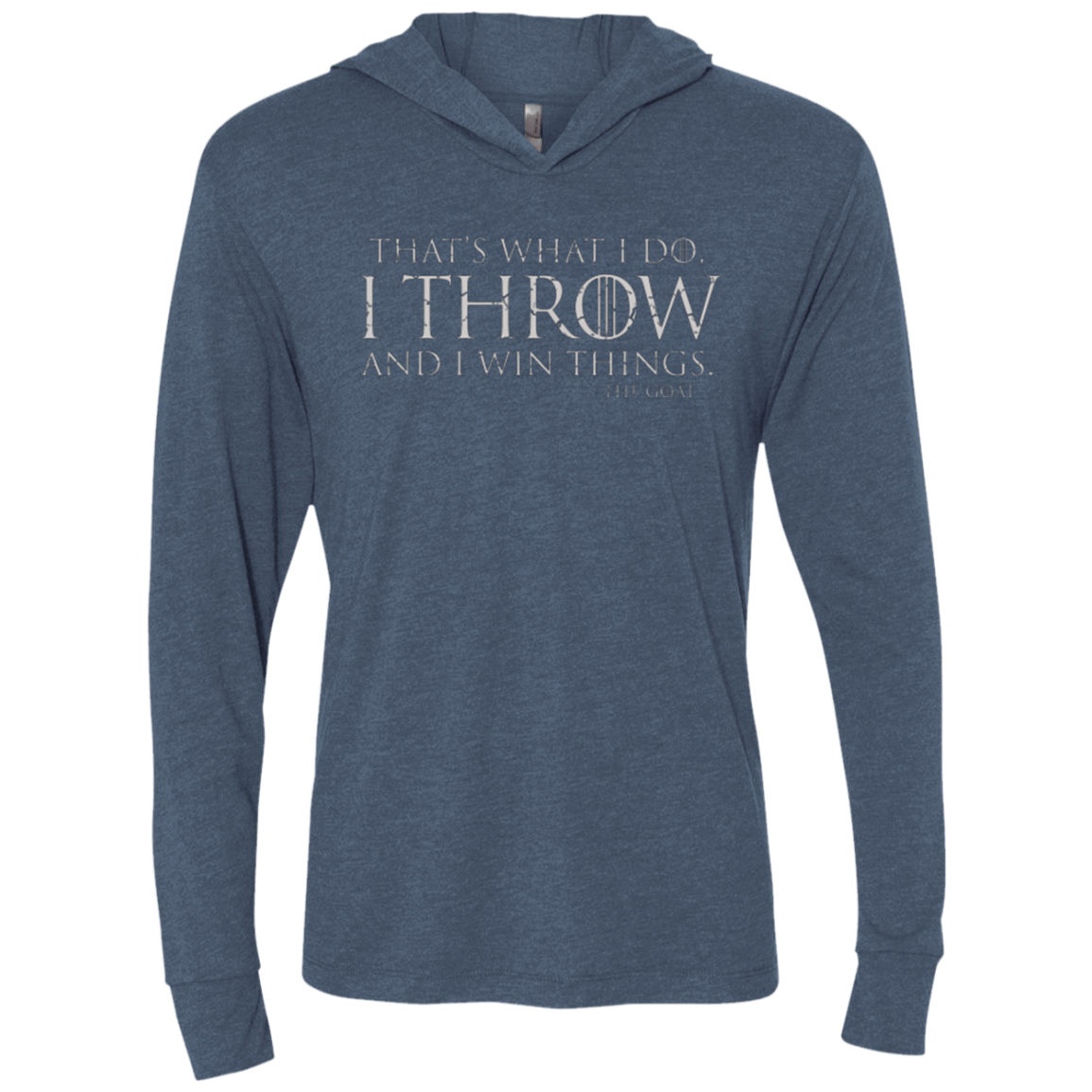 T-Shirts Indigo / X-Small I Throw Triblend Long Sleeve Hoodie Tee