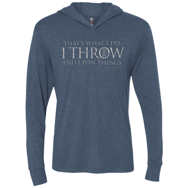 T-Shirts Indigo / X-Small I Throw Triblend Long Sleeve Hoodie Tee