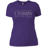 T-Shirts Purple / X-Small I Throw Women's Premium T-Shirt