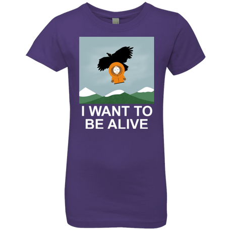 T-Shirts Purple Rush / YXS I Want to be Alive Girls Premium T-Shirt