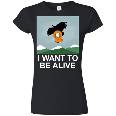 T-Shirts Black / S I Want to be Alive Junior Slimmer-Fit T-Shirt