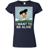 T-Shirts Navy / S I Want to be Alive Junior Slimmer-Fit T-Shirt