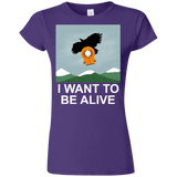 T-Shirts Purple / S I Want to be Alive Junior Slimmer-Fit T-Shirt