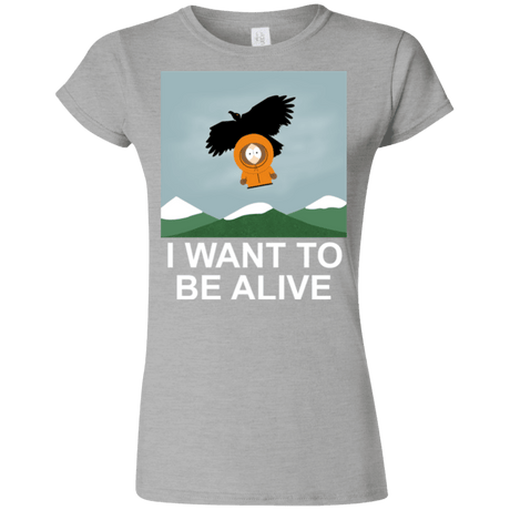 T-Shirts Sport Grey / S I Want to be Alive Junior Slimmer-Fit T-Shirt