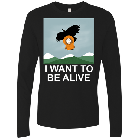 T-Shirts Black / S I Want to be Alive Men's Premium Long Sleeve
