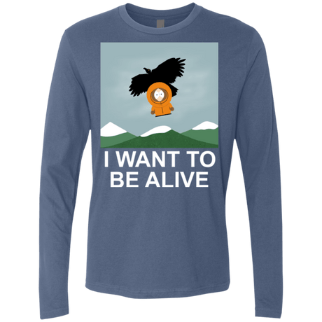 T-Shirts Indigo / S I Want to be Alive Men's Premium Long Sleeve