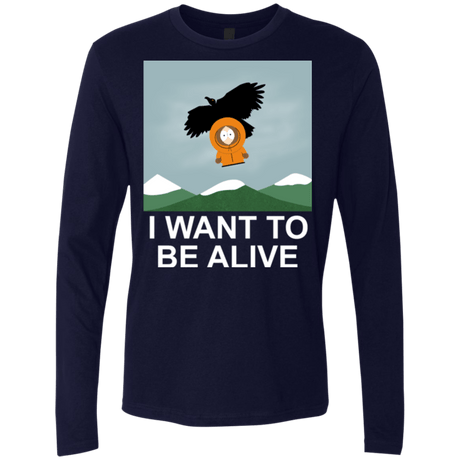 T-Shirts Midnight Navy / S I Want to be Alive Men's Premium Long Sleeve