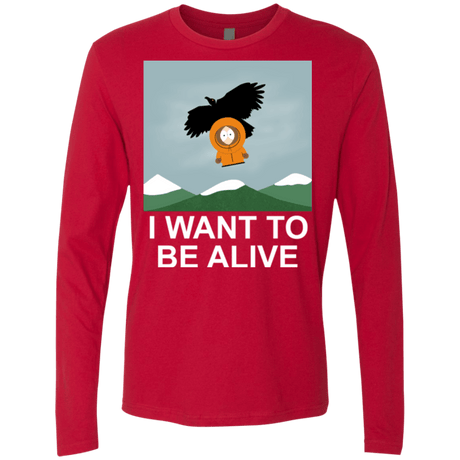 T-Shirts Red / S I Want to be Alive Men's Premium Long Sleeve