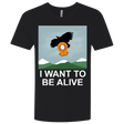 T-Shirts Black / X-Small I Want to be Alive Men's Premium V-Neck