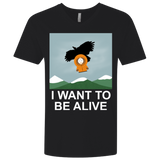 T-Shirts Black / X-Small I Want to be Alive Men's Premium V-Neck