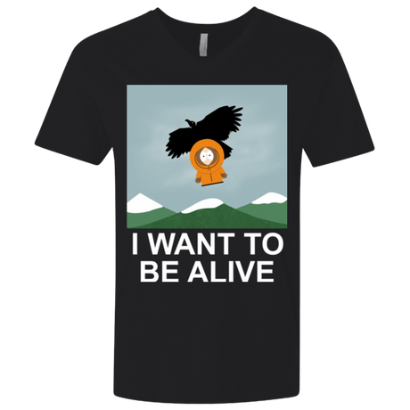 T-Shirts Black / X-Small I Want to be Alive Men's Premium V-Neck