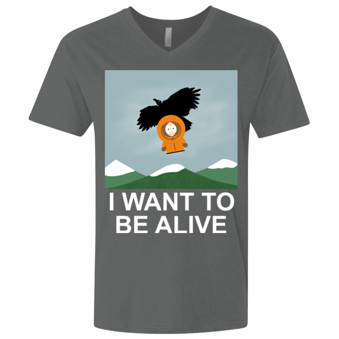 T-Shirts Heavy Metal / X-Small I Want to be Alive Men's Premium V-Neck