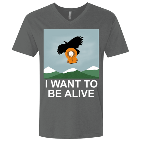 T-Shirts Heavy Metal / X-Small I Want to be Alive Men's Premium V-Neck