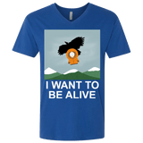 T-Shirts Royal / X-Small I Want to be Alive Men's Premium V-Neck