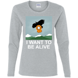 T-Shirts Sport Grey / S I Want to be Alive Women's Long Sleeve T-Shirt