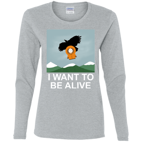 T-Shirts Sport Grey / S I Want to be Alive Women's Long Sleeve T-Shirt