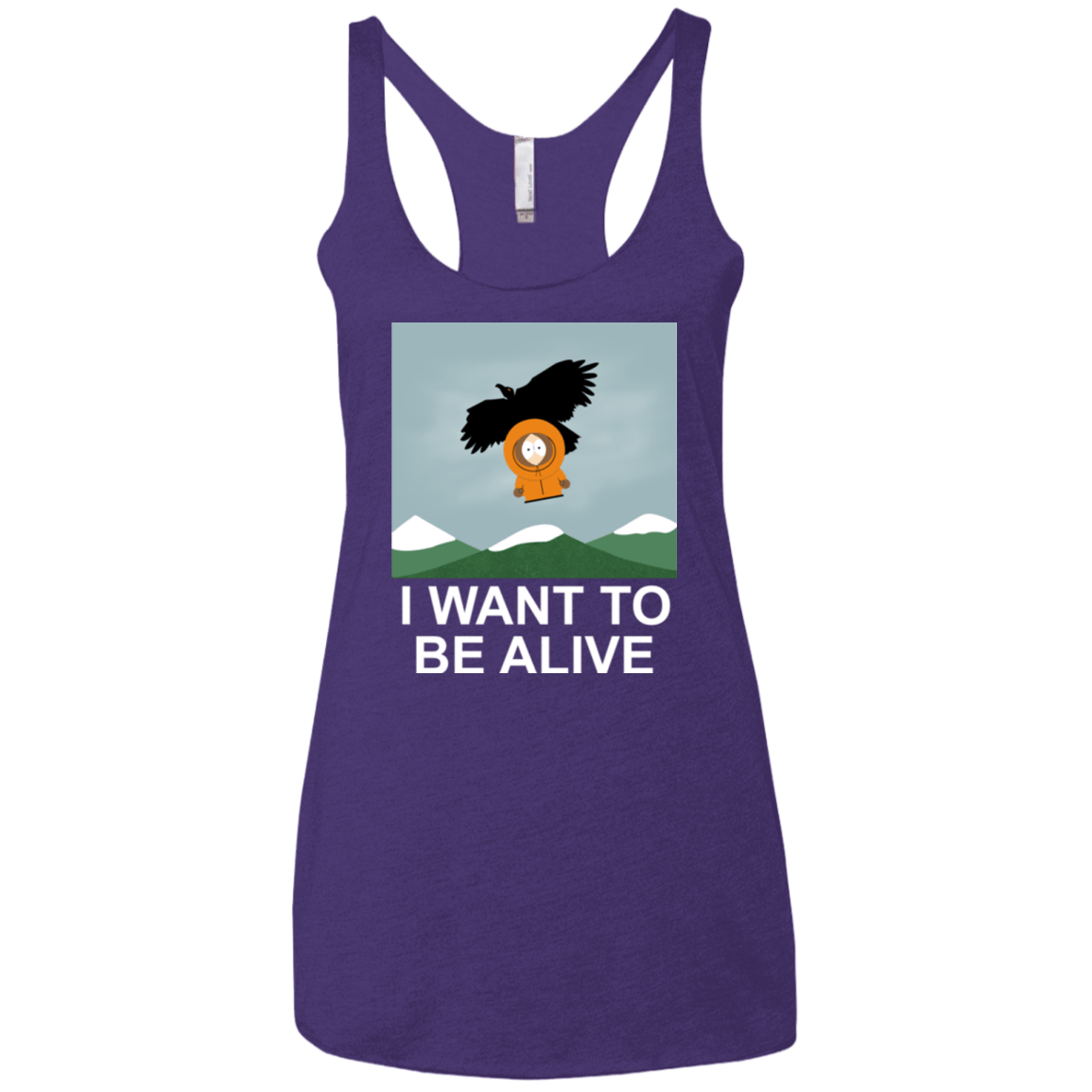 T-Shirts Purple Rush / X-Small I Want to be Alive Women's Triblend Racerback Tank