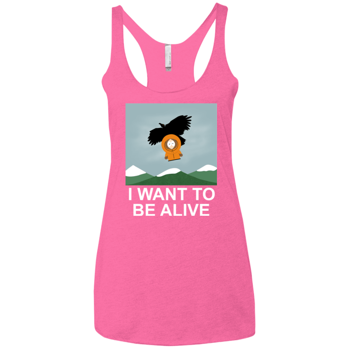 T-Shirts Vintage Pink / X-Small I Want to be Alive Women's Triblend Racerback Tank